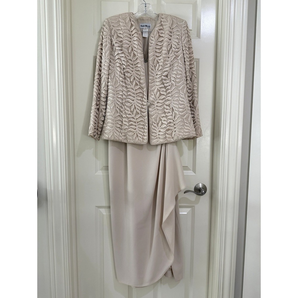 vtg karen miller new york women 2- piece formal outfit size 10
